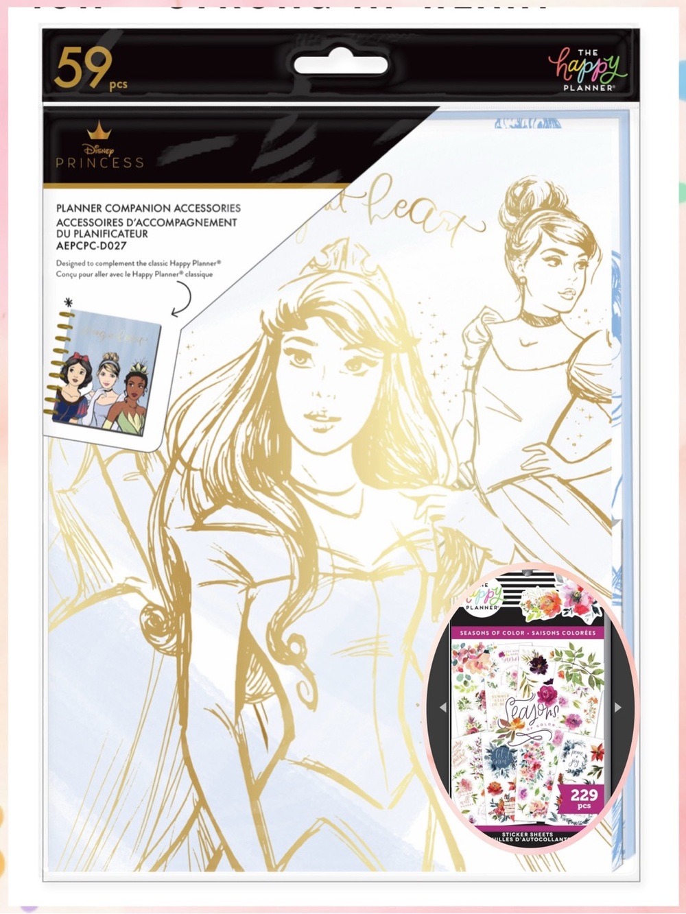 The Happy Planner,Planner Companion Accessories Set & Floral Seasons Sticker Set